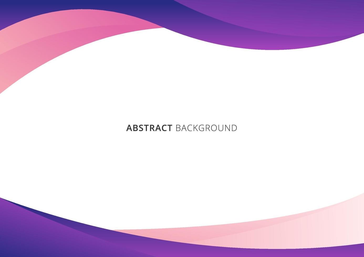 Abstract business template pink and purple gradient wave or curved shape isolated on white background vector