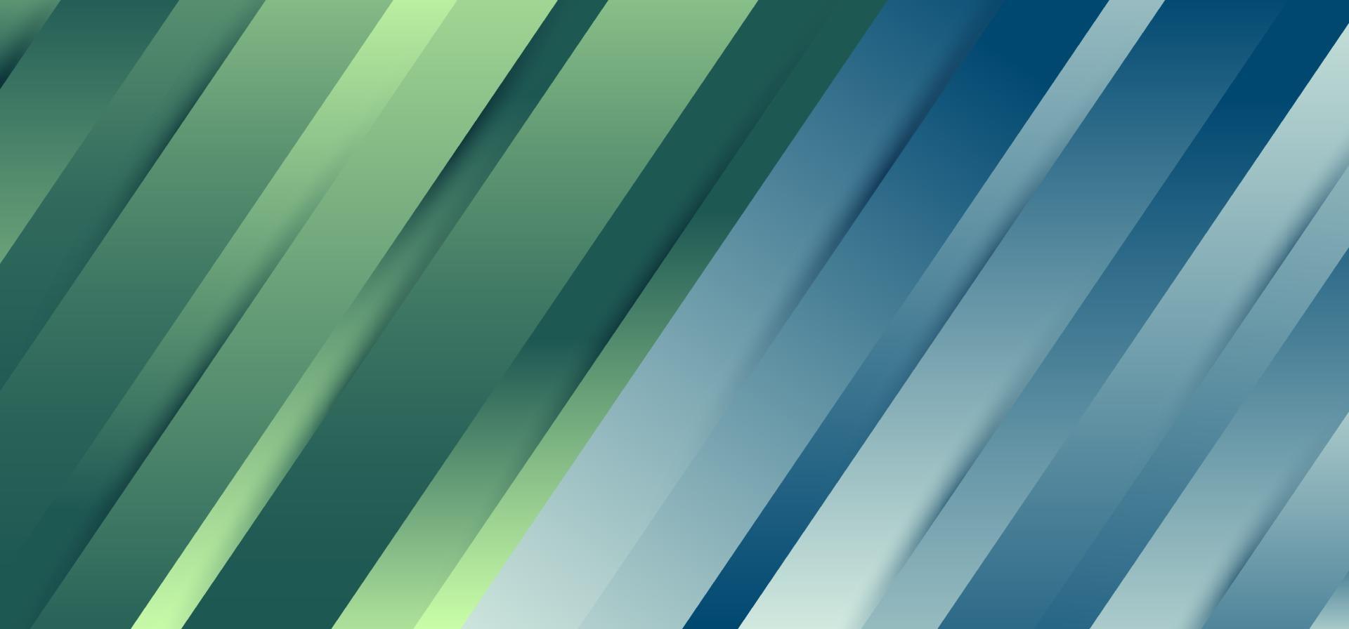 Fondo y textura dinámicos de la sombra del gradiente azul y verde de la línea diagonal superior abstracta. vector