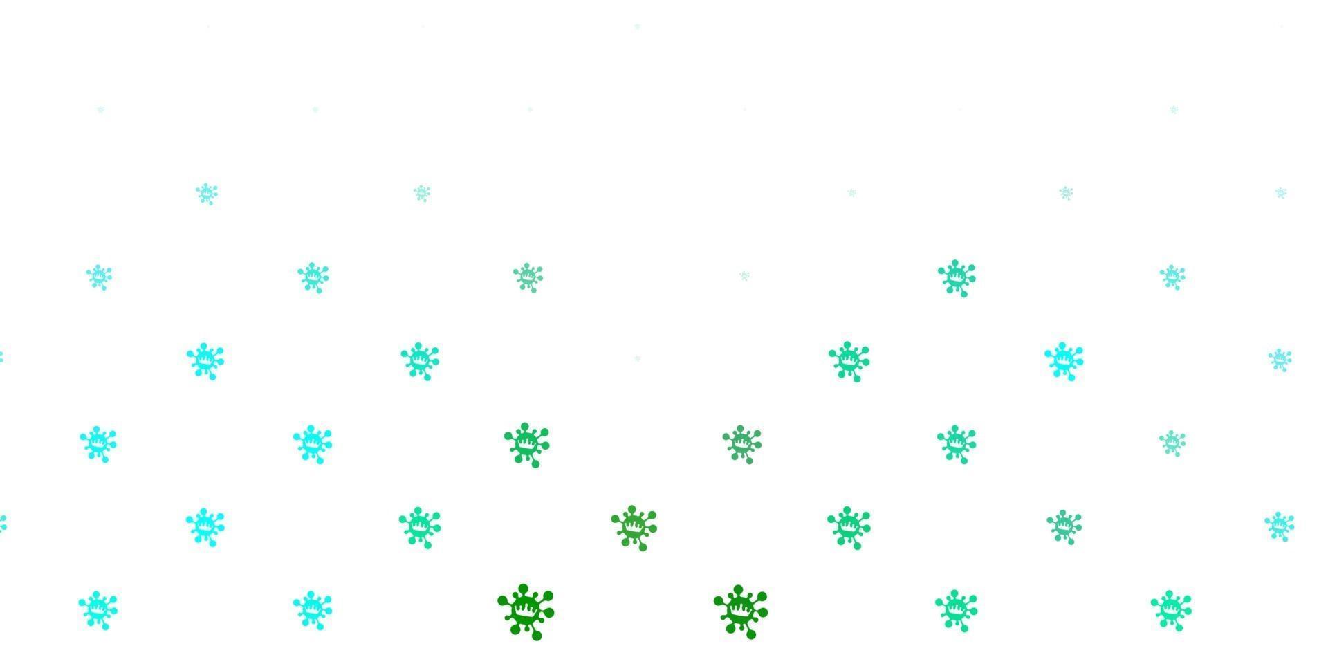 Light green vector pattern with coronavirus elements.