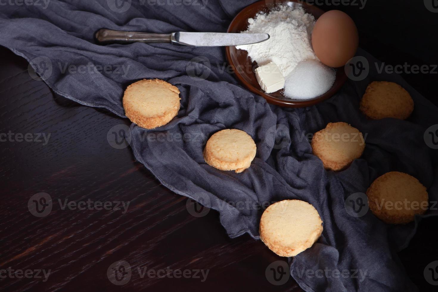 Traditional and natural homemade cookies photo