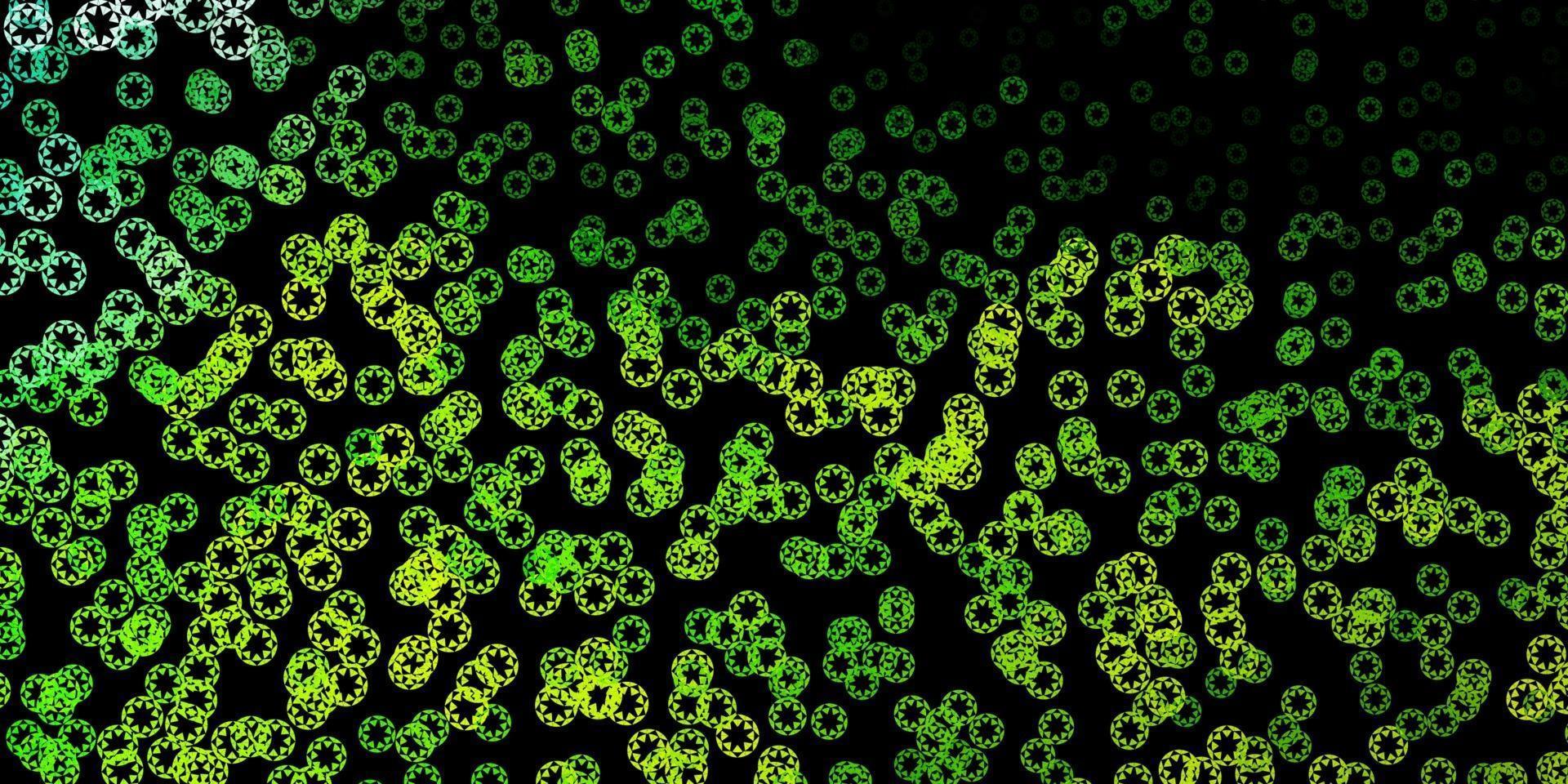 Fondo de vector verde oscuro, amarillo con puntos.