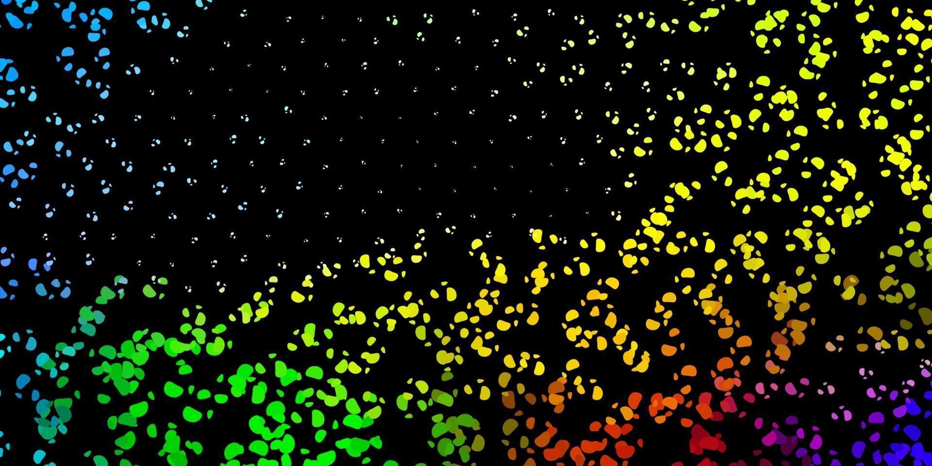 Dark multicolor vector pattern with abstract shapes.