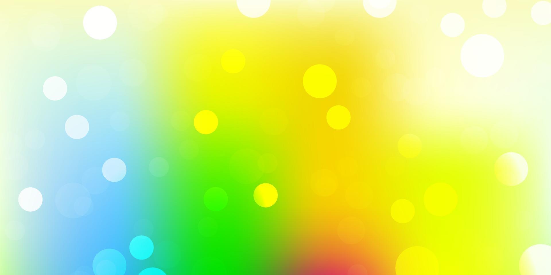 Fondo de vector multicolor claro con burbujas.