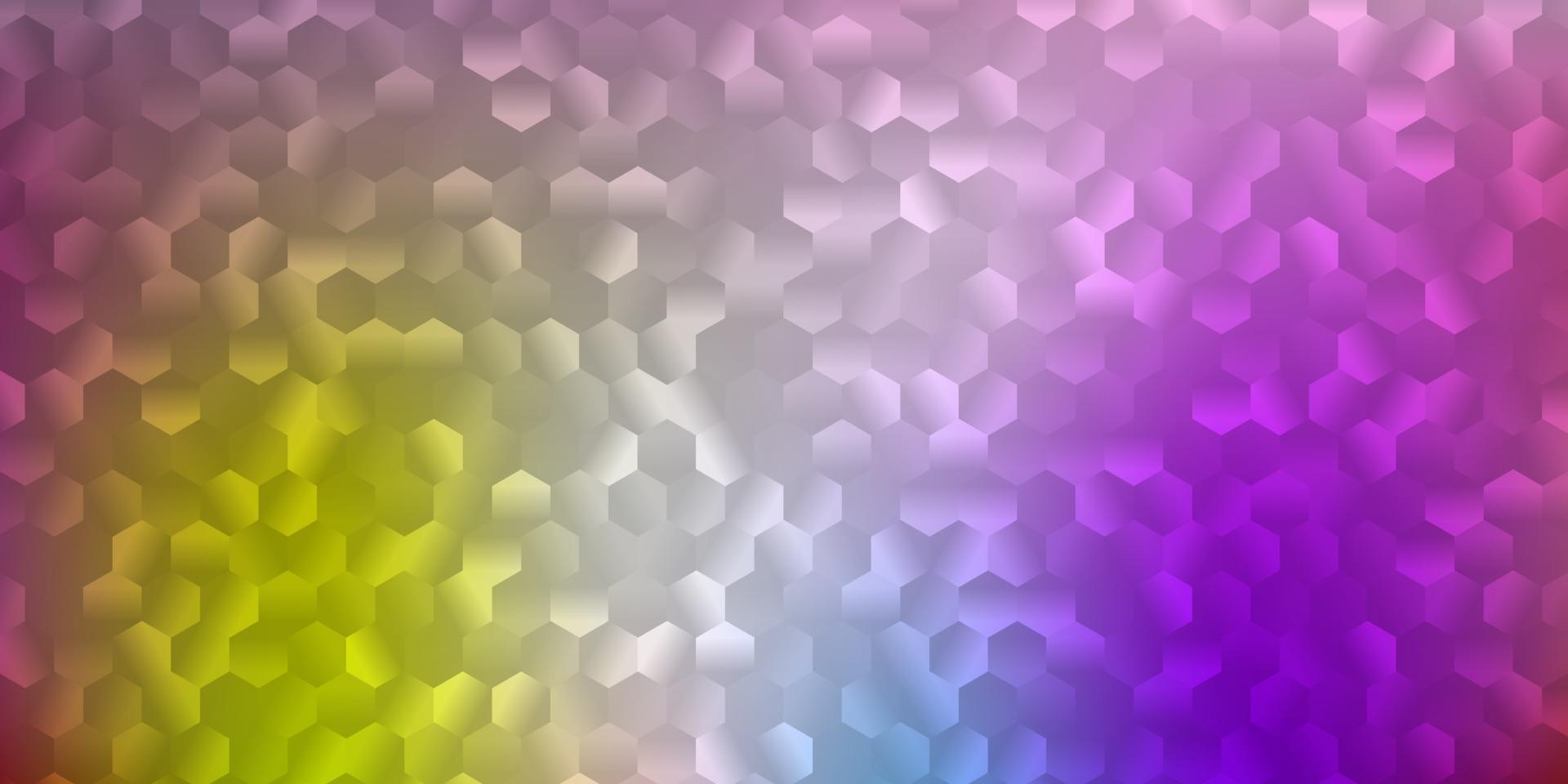 Light multicolor vector texture with colorful hexagons.