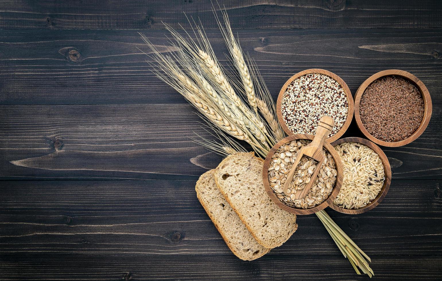 Whole grains and copy space photo