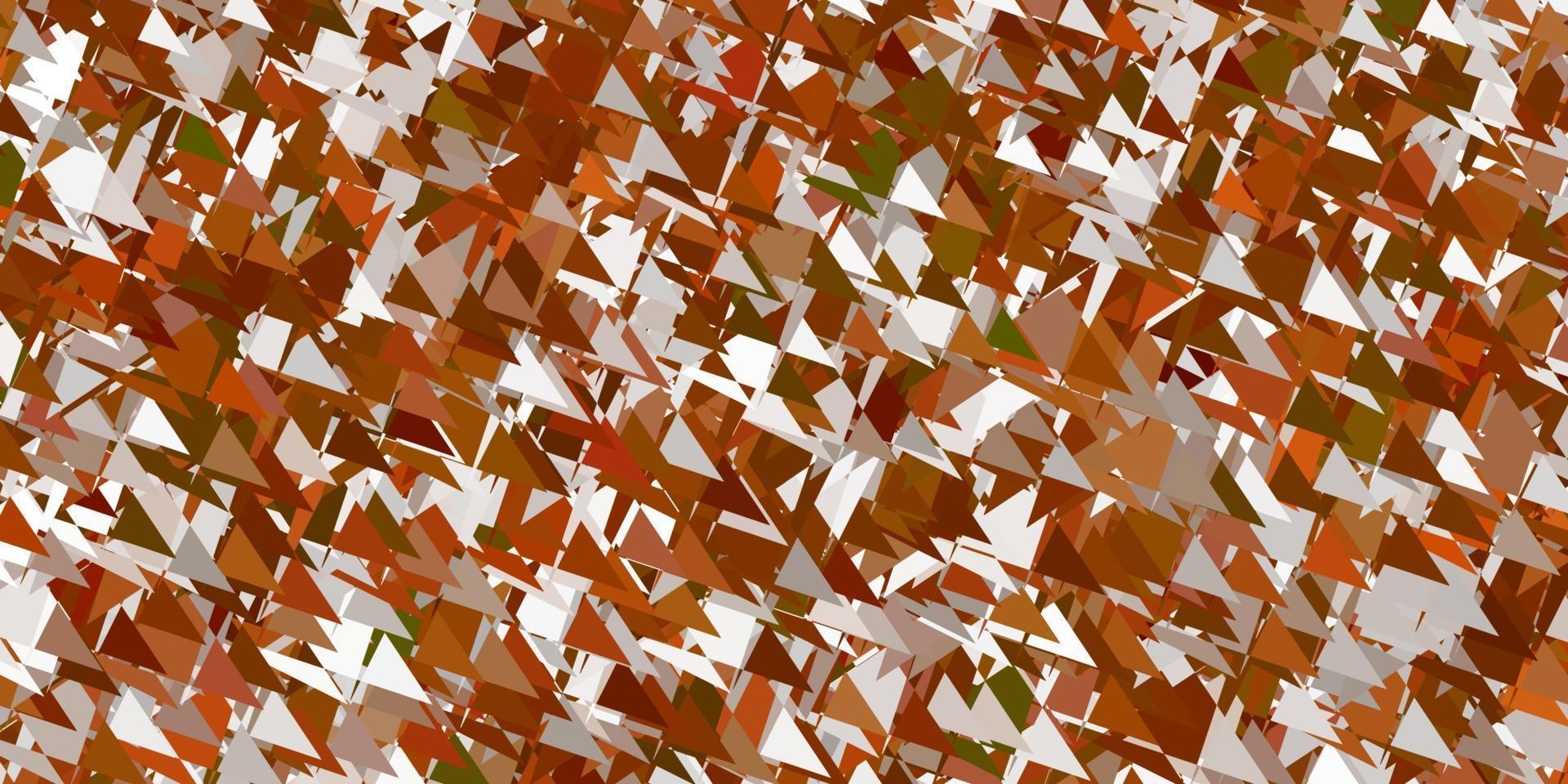 Light orange vector backdrop with triangles, lines.
