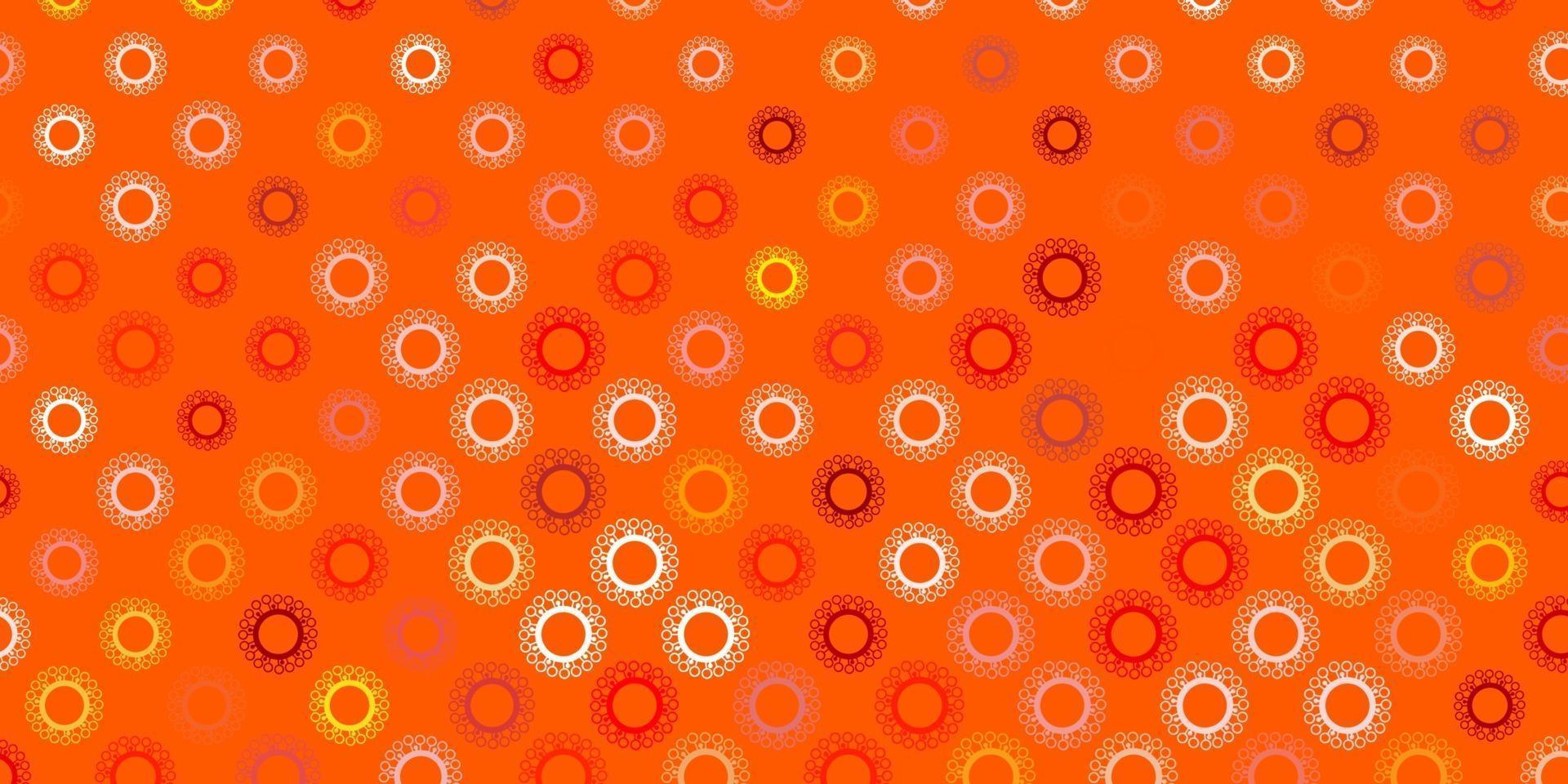 textura de vector naranja claro con símbolos de enfermedades.