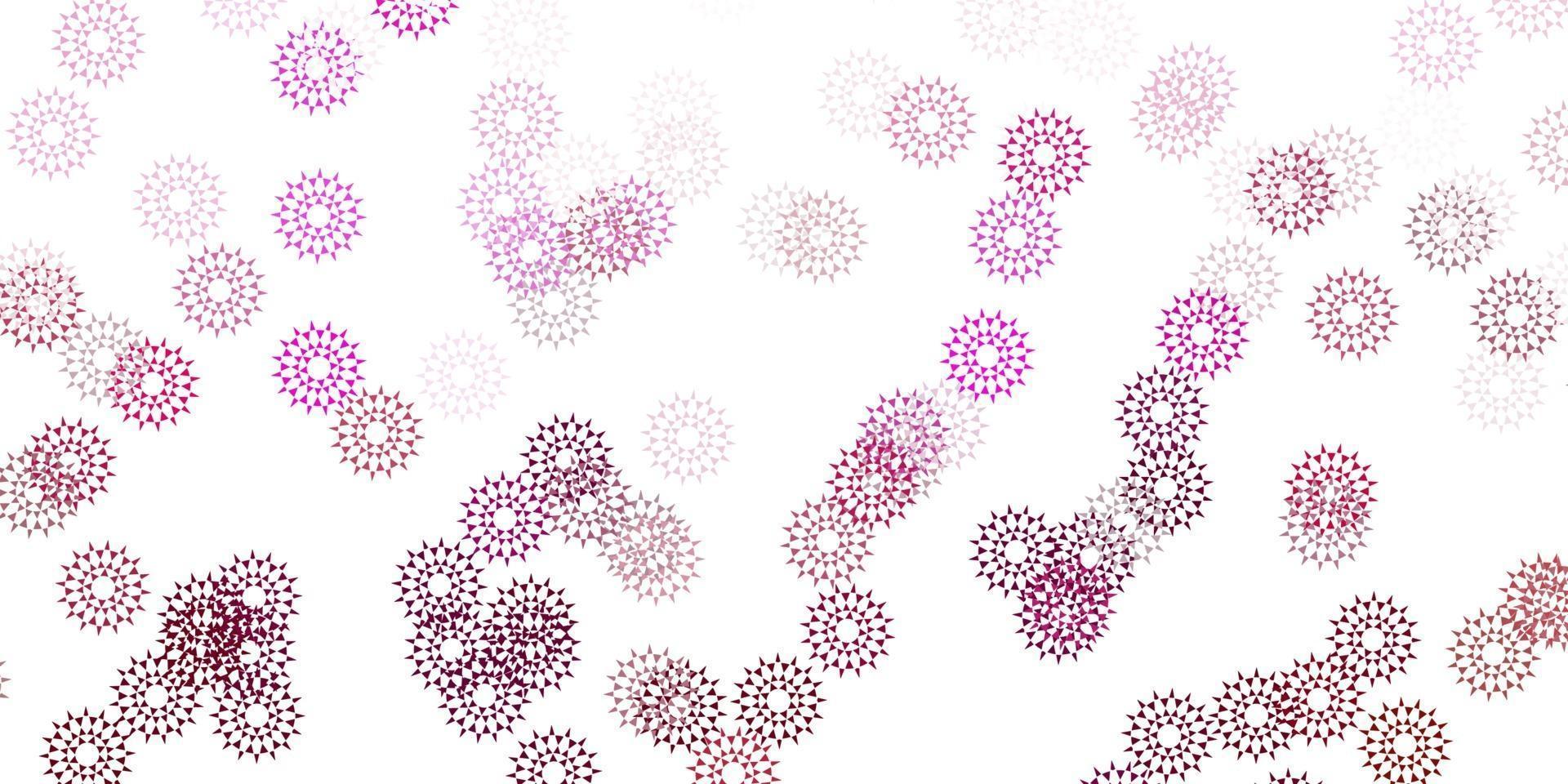 Light pink vector doodle background with flowers.