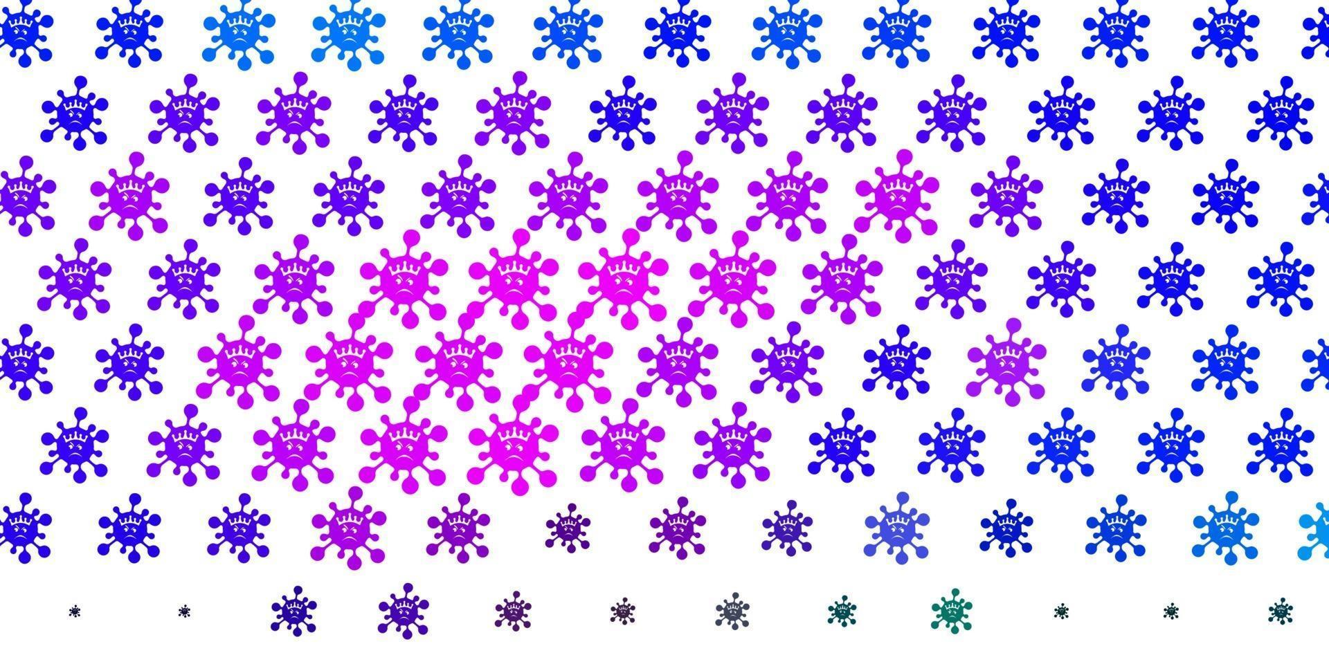 Light Pink, Blue vector template with flu signs.