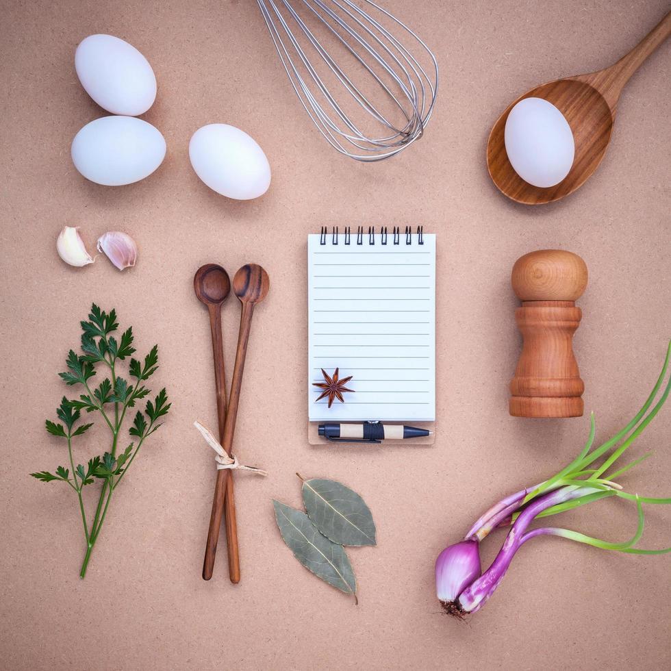 Fresh ingredients and a checklist photo