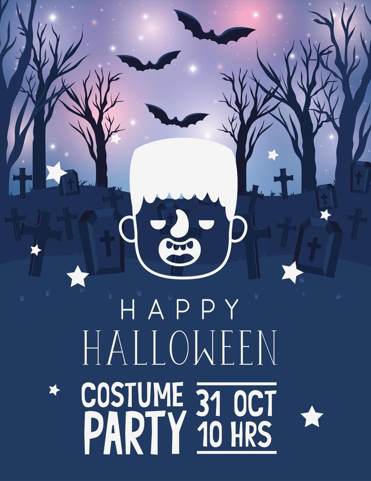 Happy Halloween party design vector