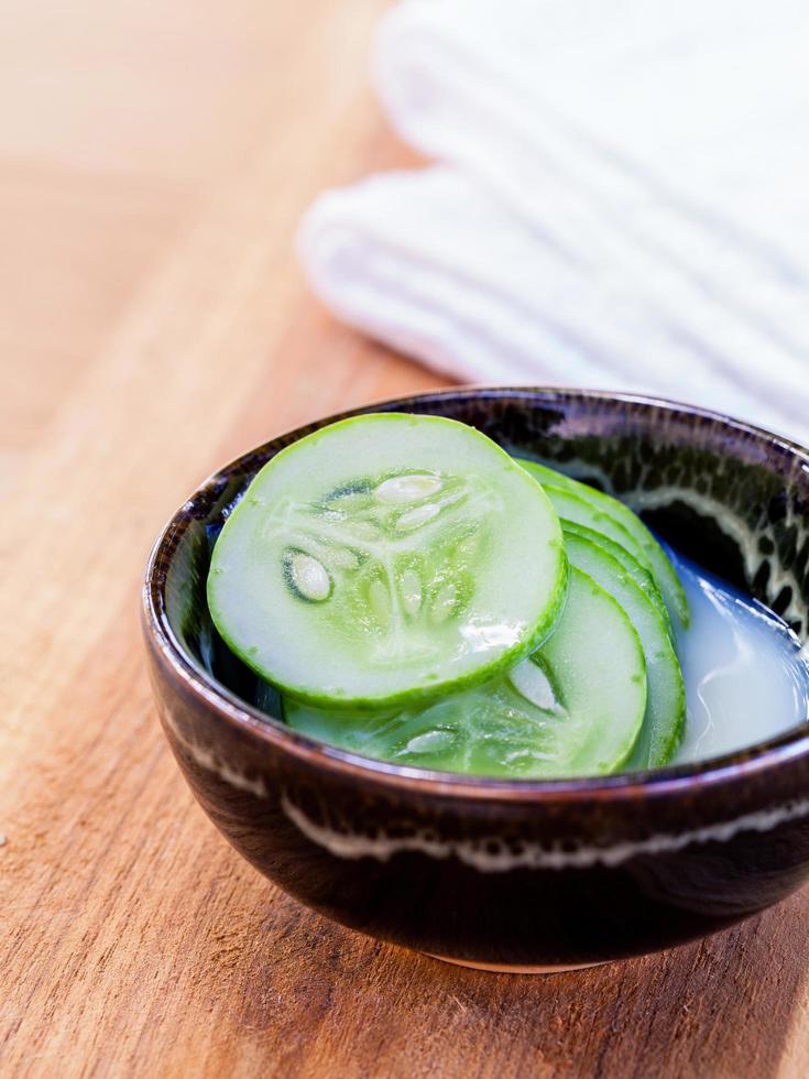 Cucumber in a bowl photo