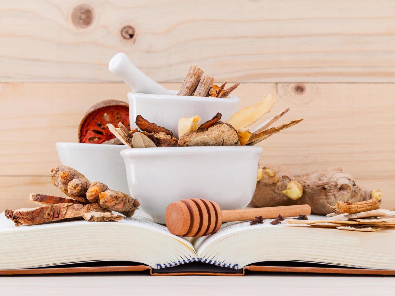 Alternative medicine on books photo