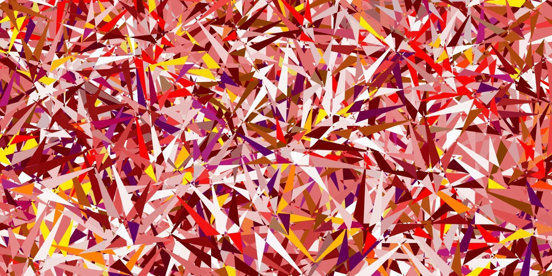 diseño vectorial de color rosa claro, amarillo con formas triangulares. vector