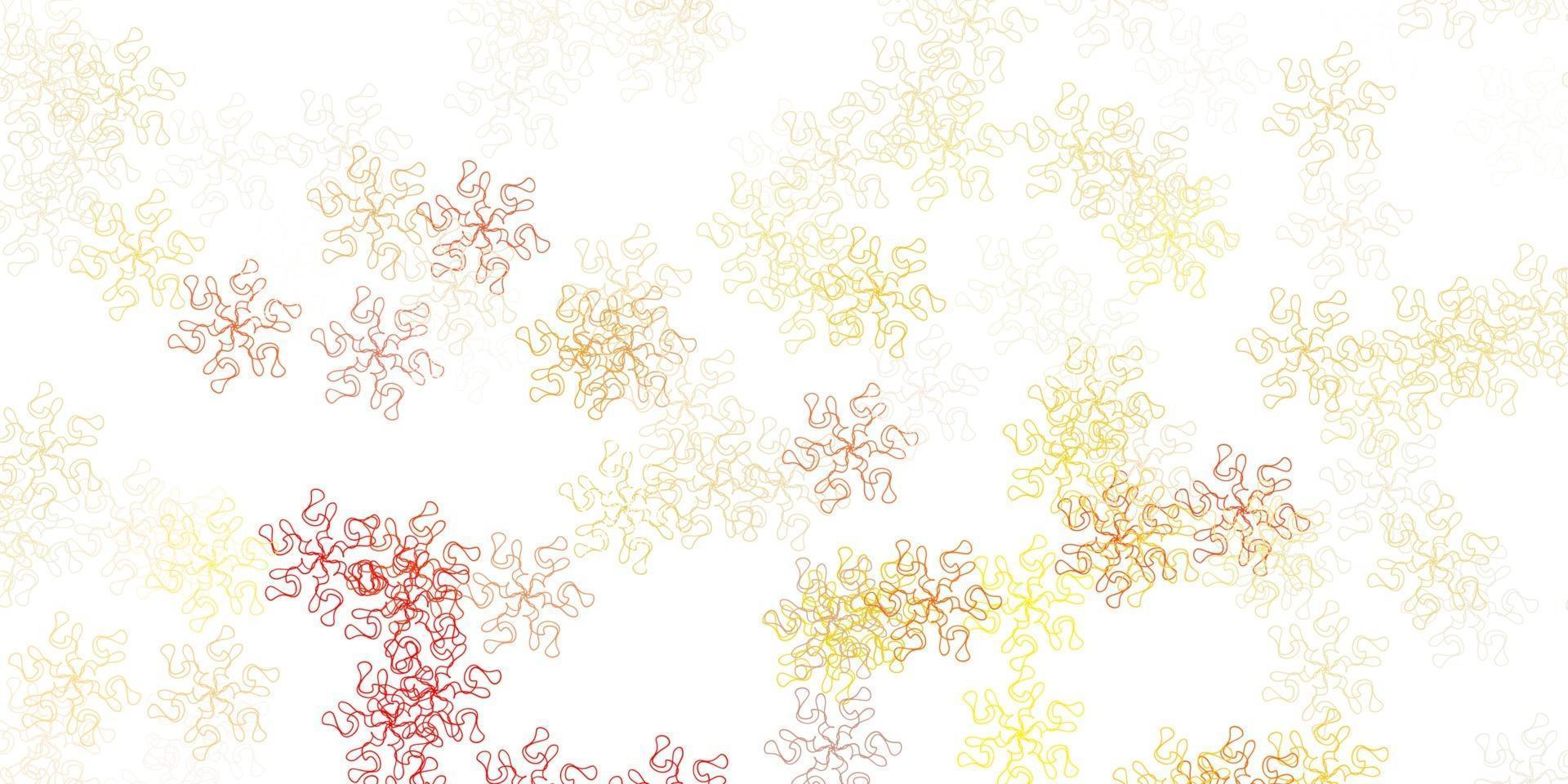 Light pink, yellow vector natural layout with flowers.