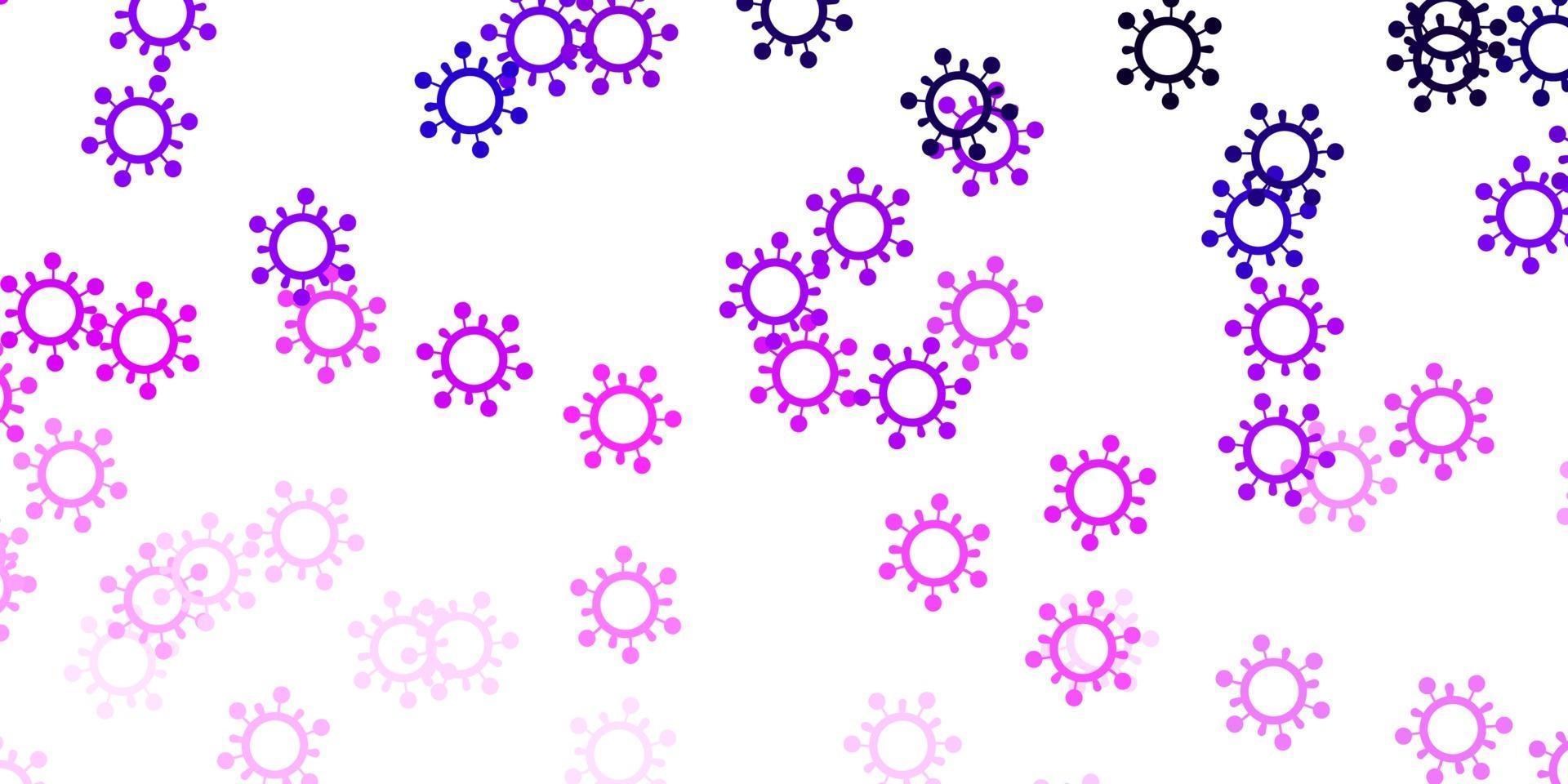 Light purple, pink vector template with flu signs.