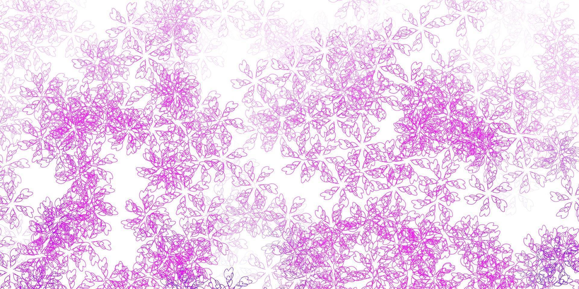 Light purple, pink vector abstract template with leaves.