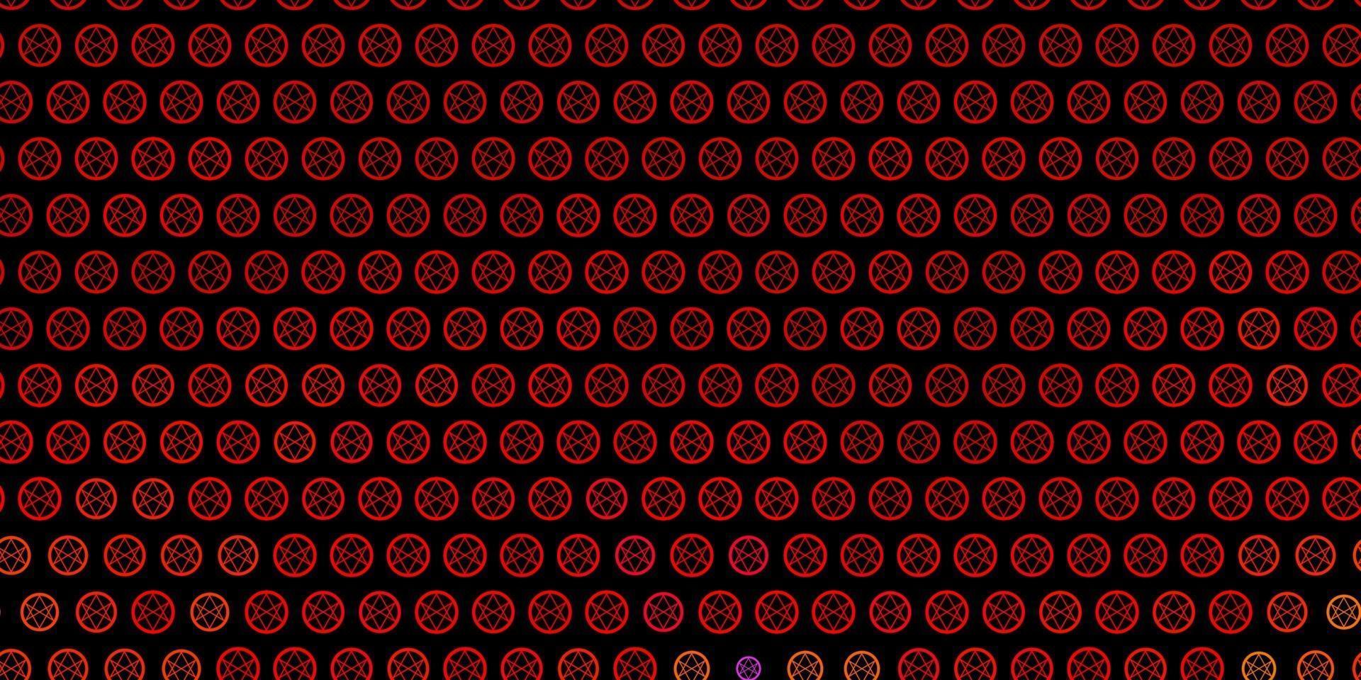 Dark Red vector backdrop with mystery symbols.