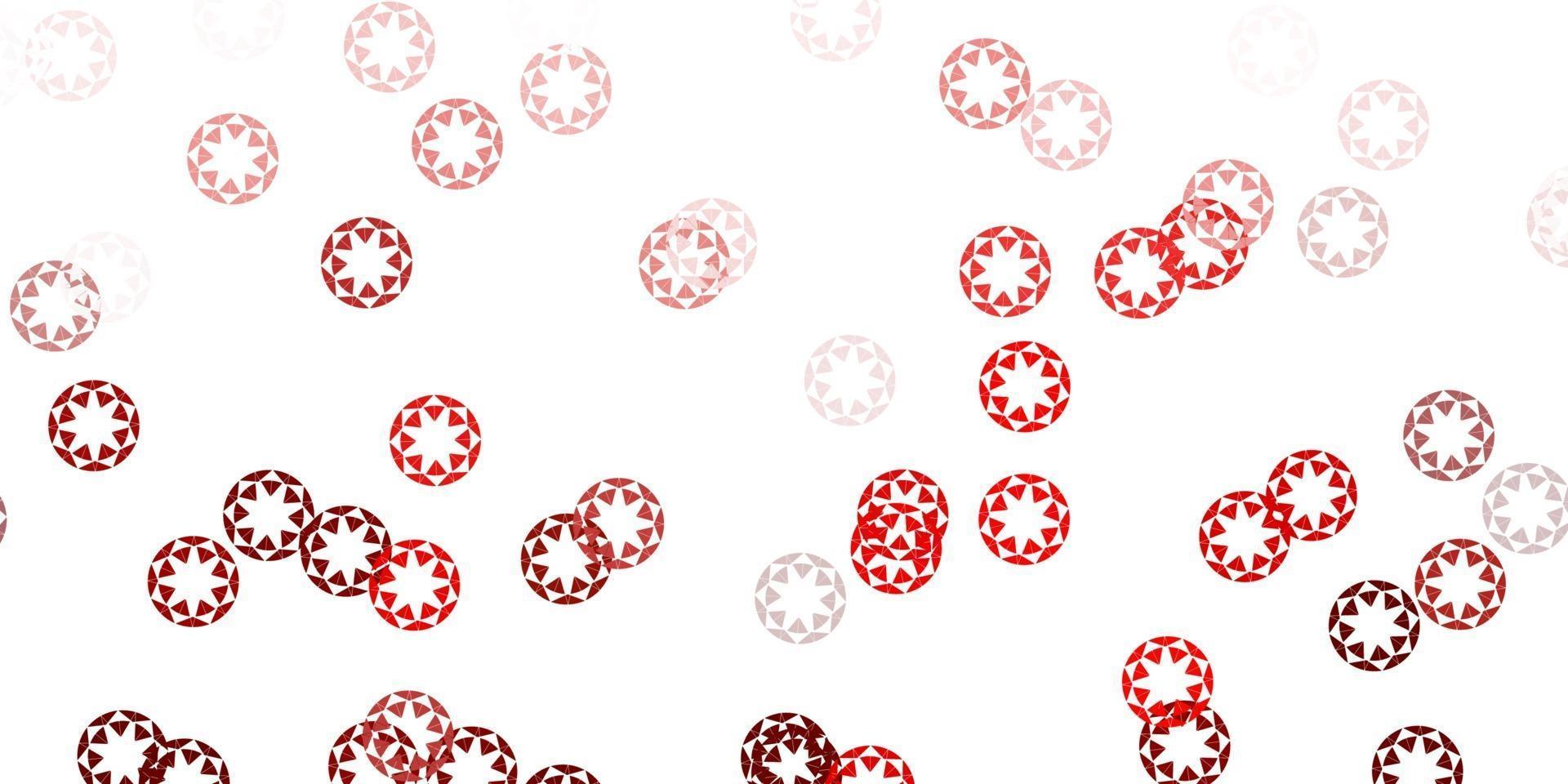 Fondo de vector rojo claro con burbujas.