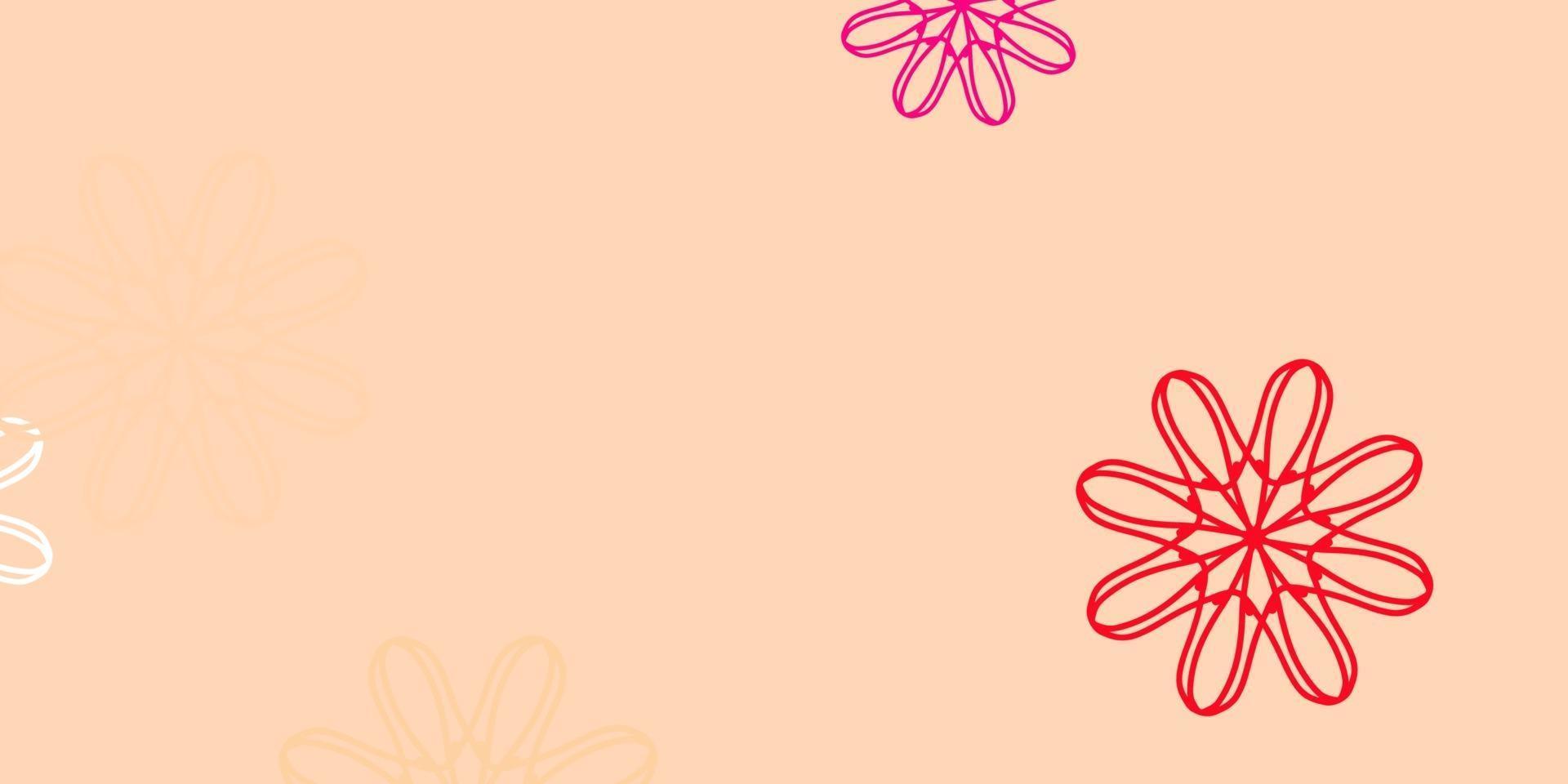 Light Red vector natural artwork with flowers.