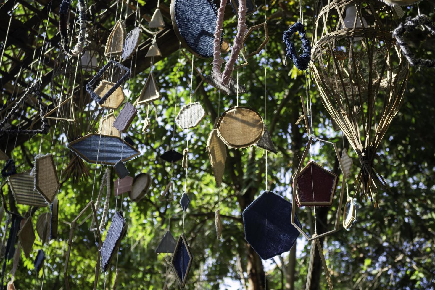 Wind chimes outside photo