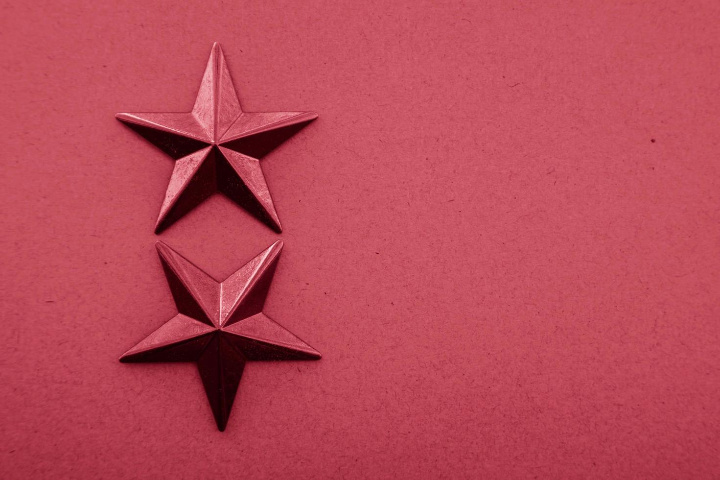 Red star decoration textured background photo