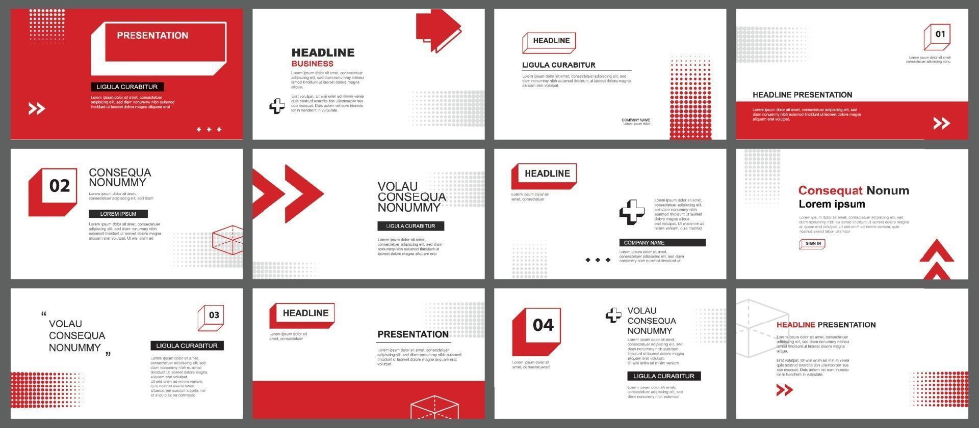 Presentation and slide layout template vector