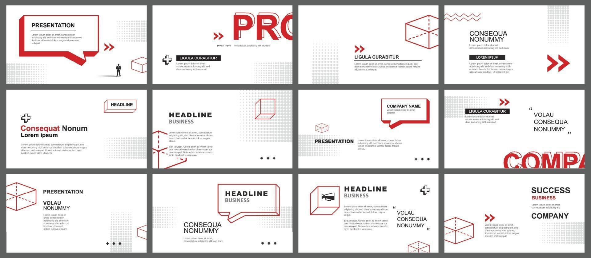 Presentation and slide layout template vector