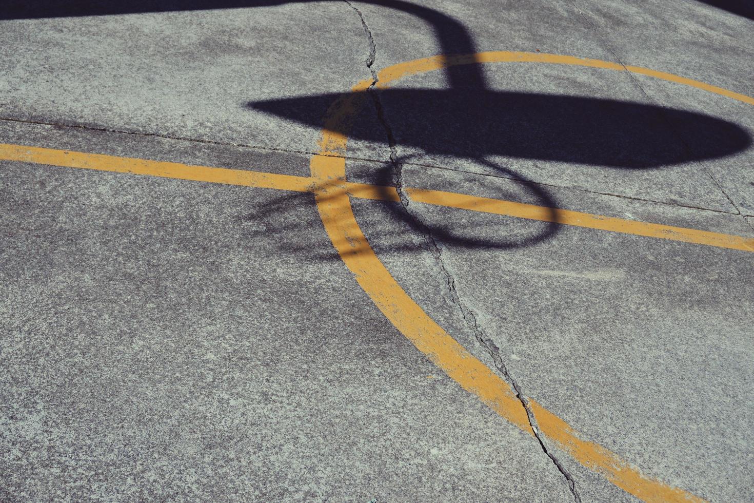 Shadow of a basketball hoop photo