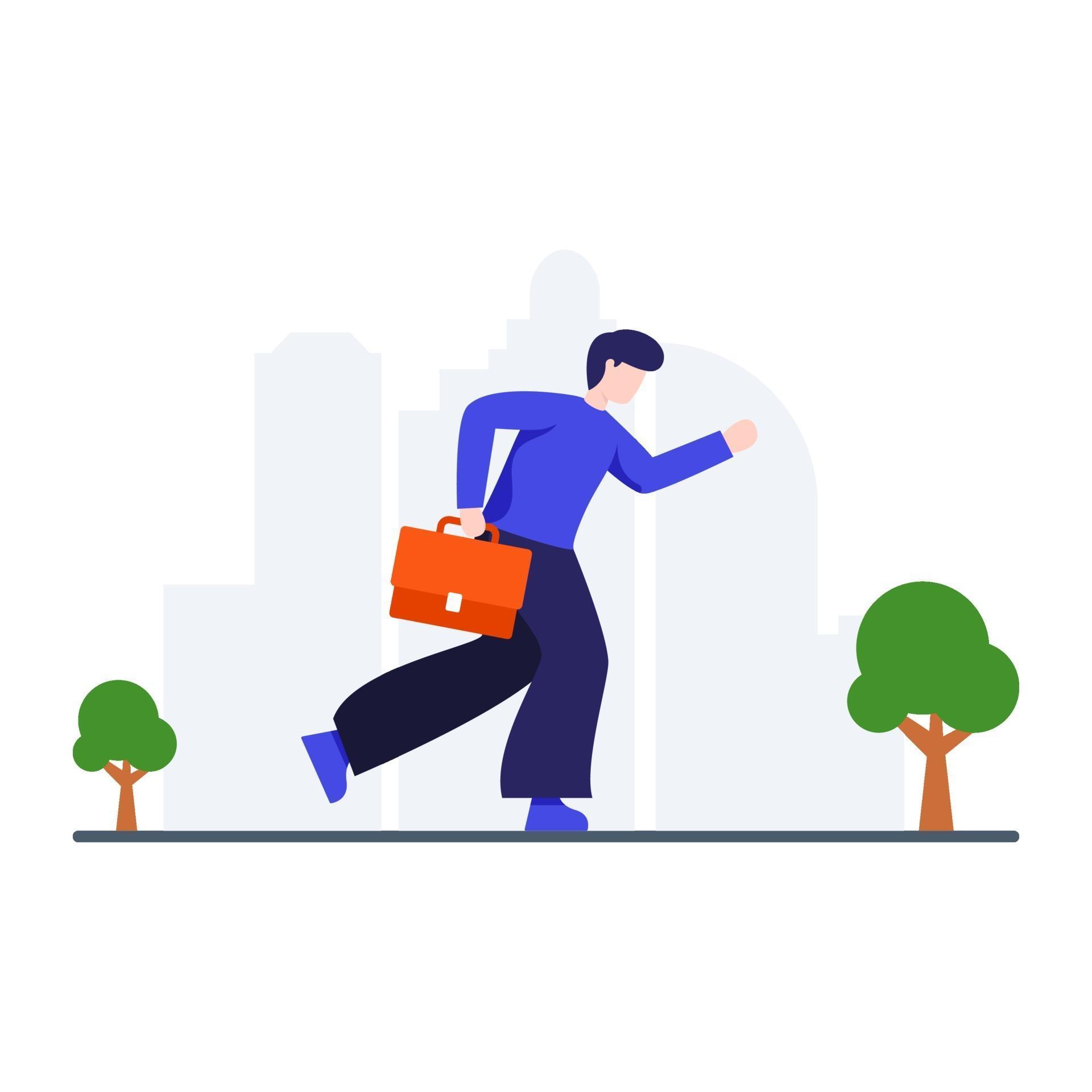 Going to Work Concept 2106192 Vector Art at Vecteezy