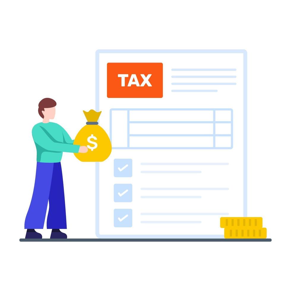 Income Tax Return Concept vector