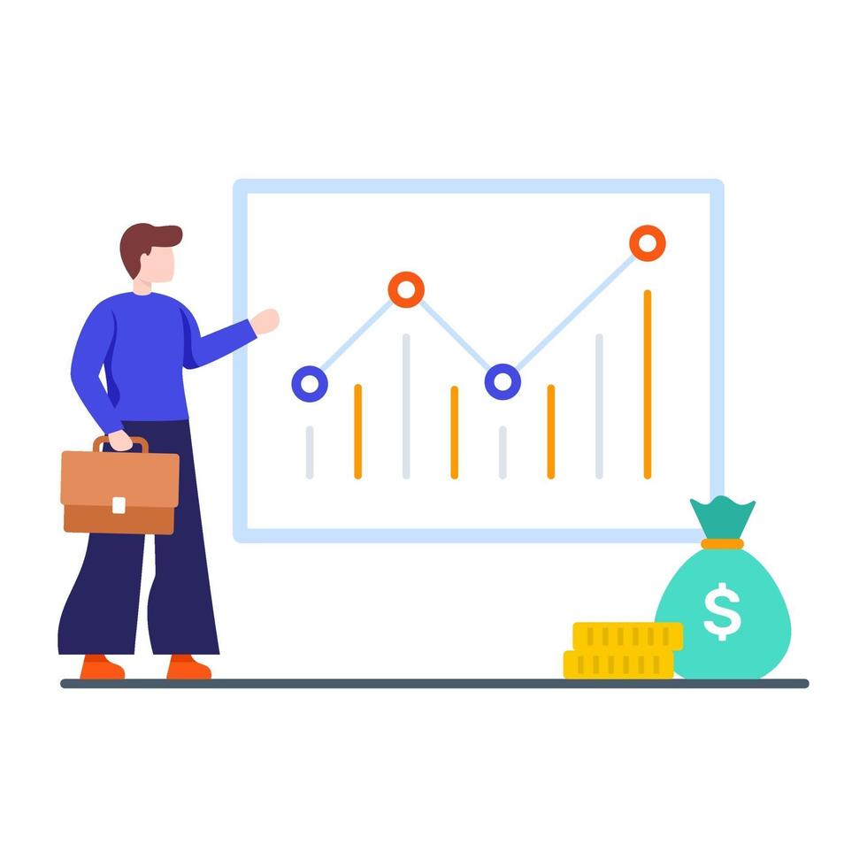 concepto de fondos mutuos de capital vector