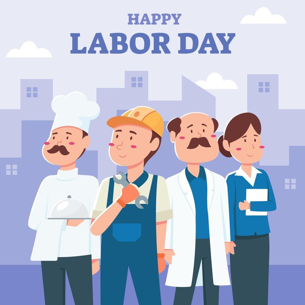 feliz dia del trabajo vector