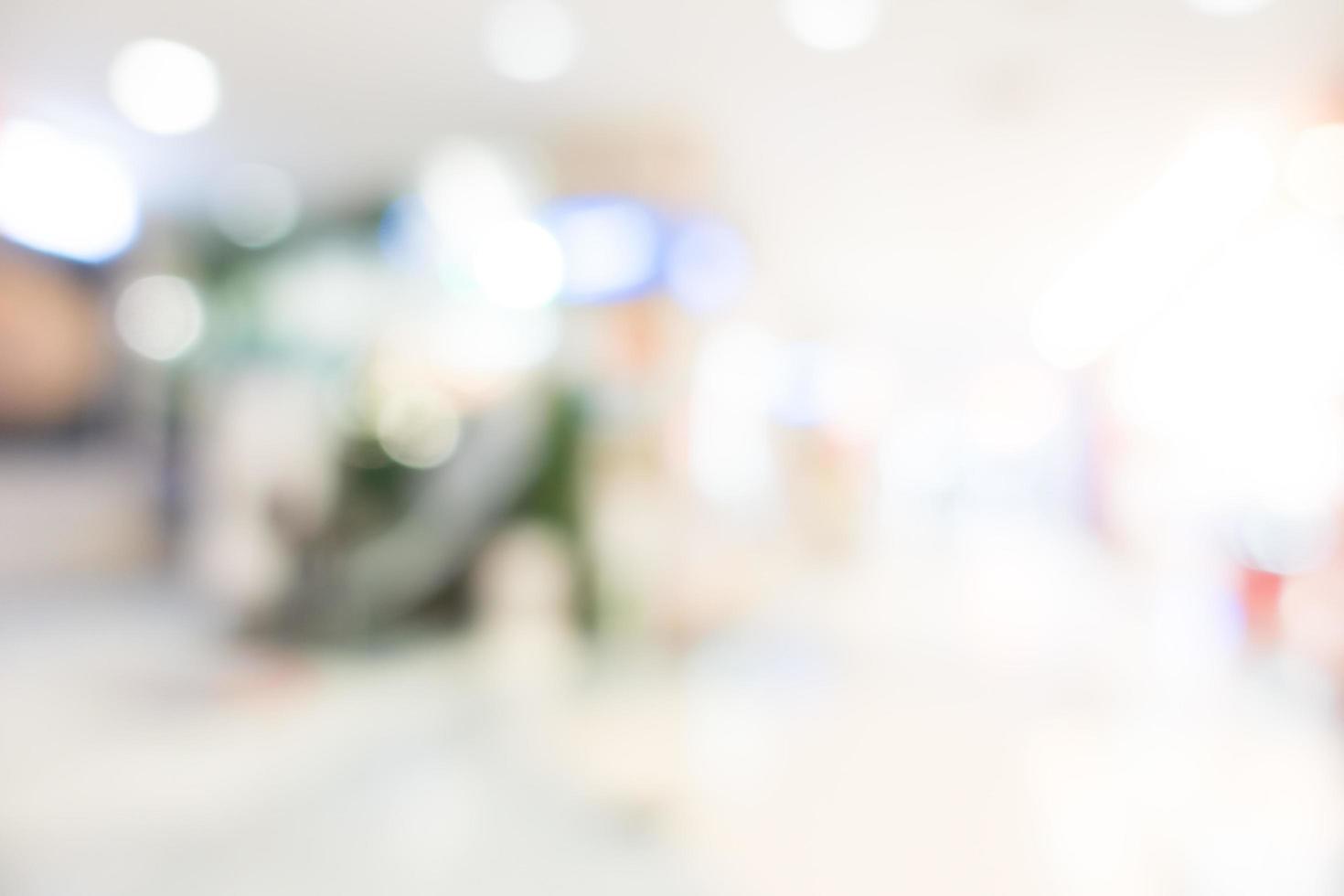 Abstract defocused shopping mall interior photo