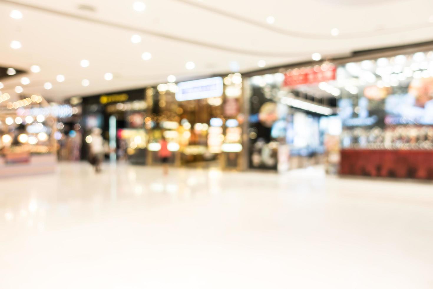 Abstract defocused shopping mall interior photo