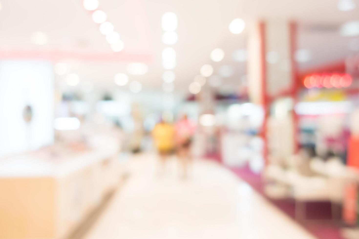 Abstract defocused shopping mall interior photo