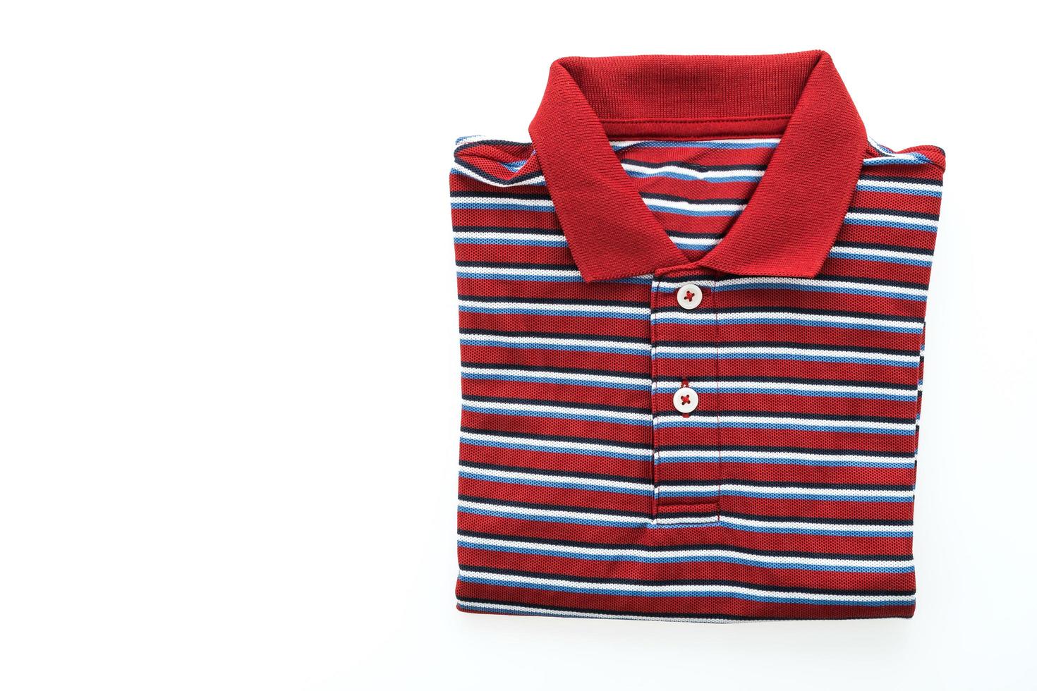 Fashion polo shirt on white background photo