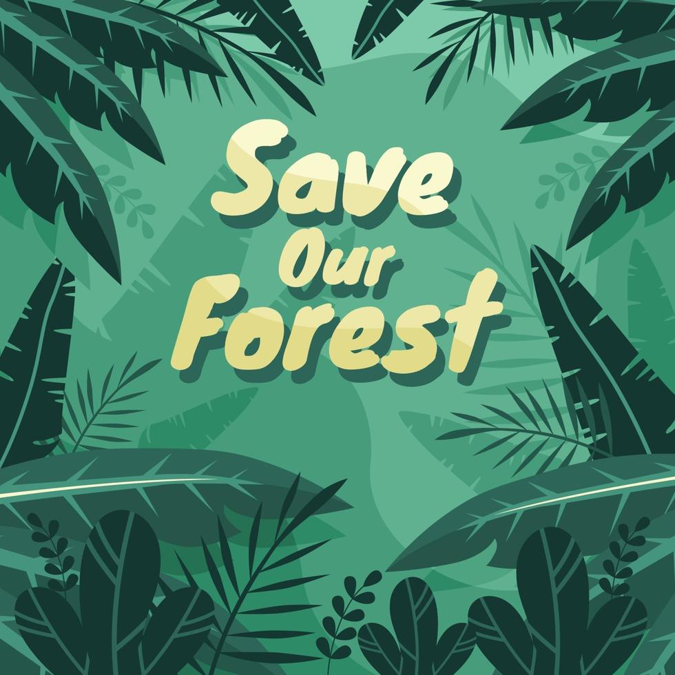 salva nuestro diseño forestal vector