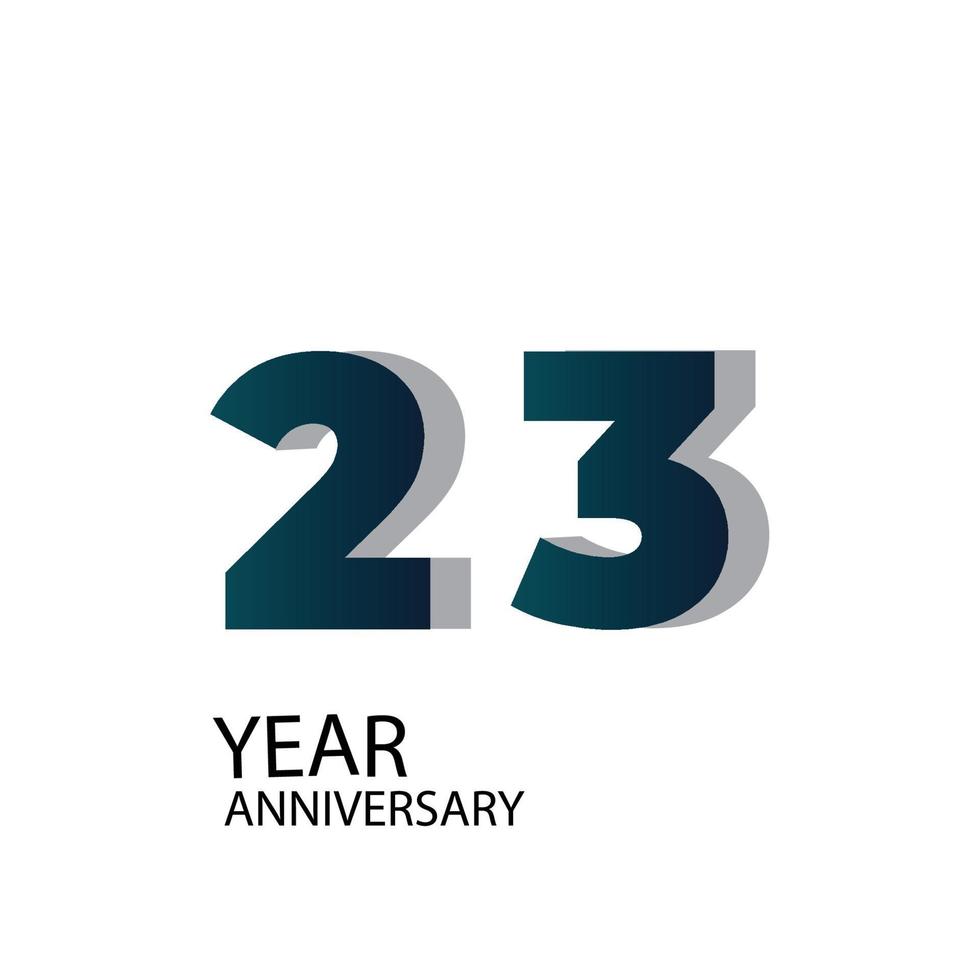 Year Anniversary Vector Template Design Illustration Blue Elegant White Background