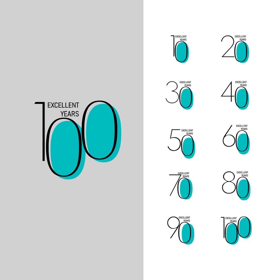 100 Years Anniversary Celebration Elegant Number Vector Template Design Illustration