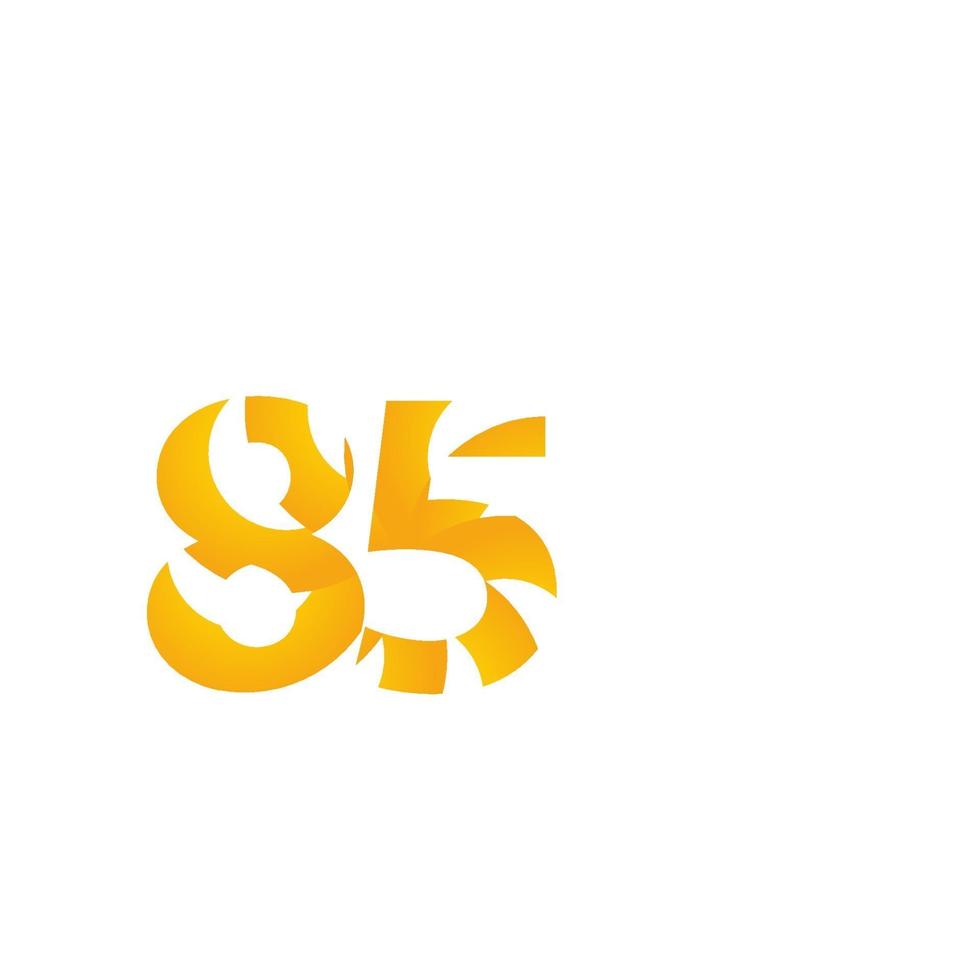 85 Years Anniversary Celebration Number Vector Template Design Illustration