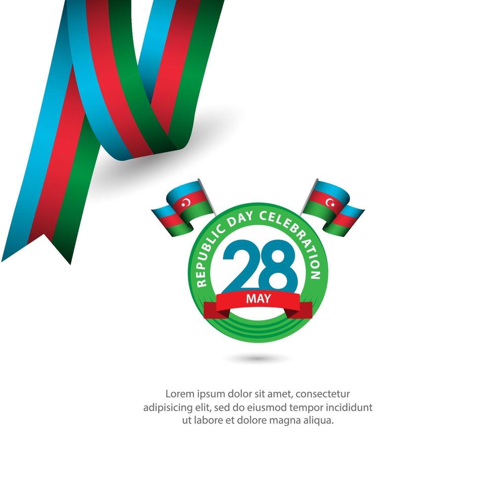 Happy Azerbaijan Independence Day Celebration Creative Design Vector Template Design Illustration