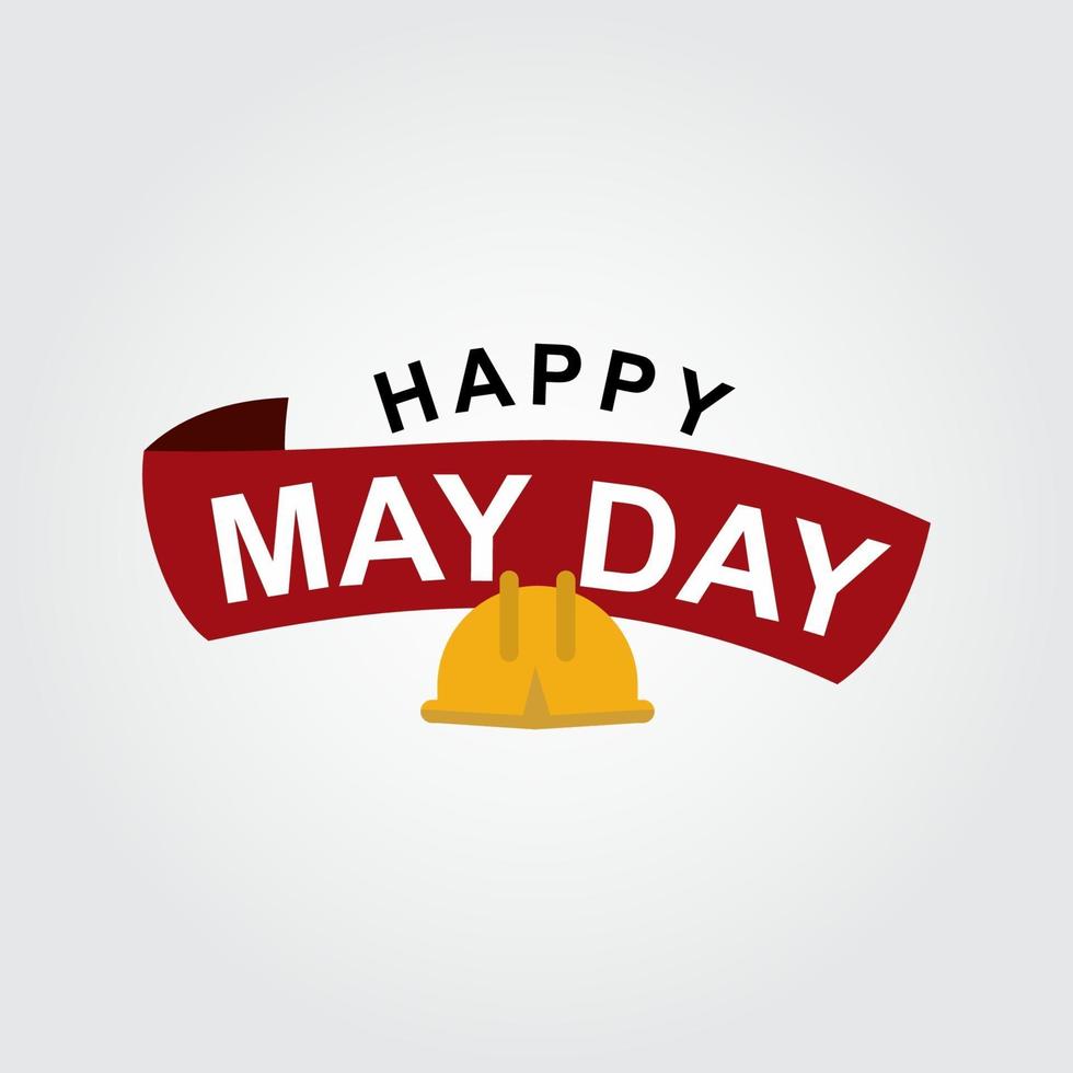 Happy May Day Logo Vector Template Design Illustration