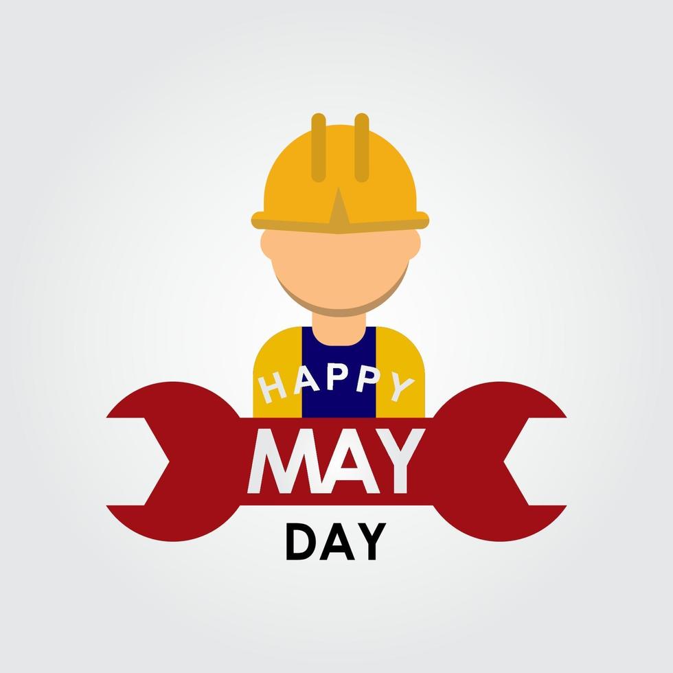 Happy May Day Logo Vector Template Design Illustration 2107070 Vector