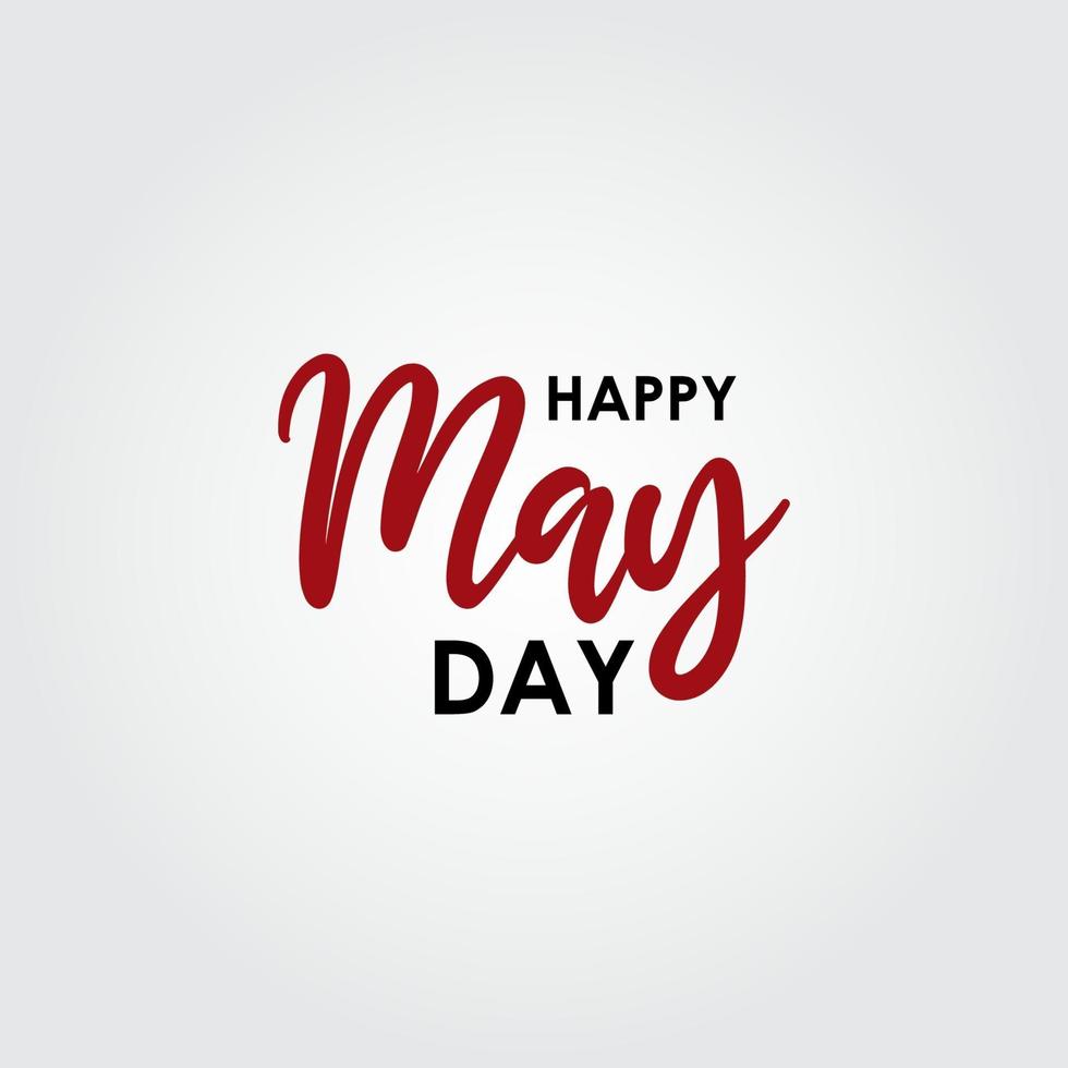 Happy May Day Logo Vector Template Design Illustration