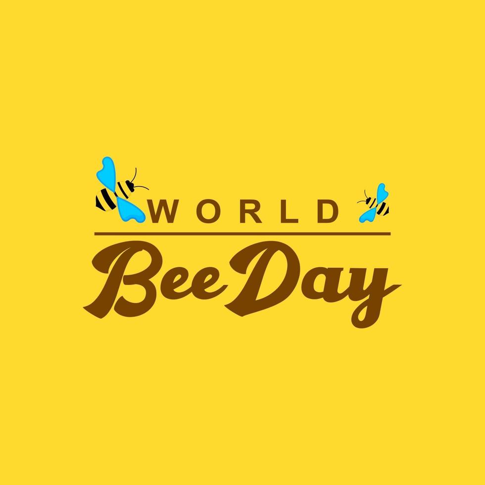 Ilustración de diseño de plantilla de vector de logotipo de día mundial de la abeja