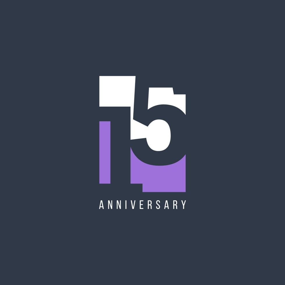 15 Th Anniversary Celebration Vector Template Design Illustration