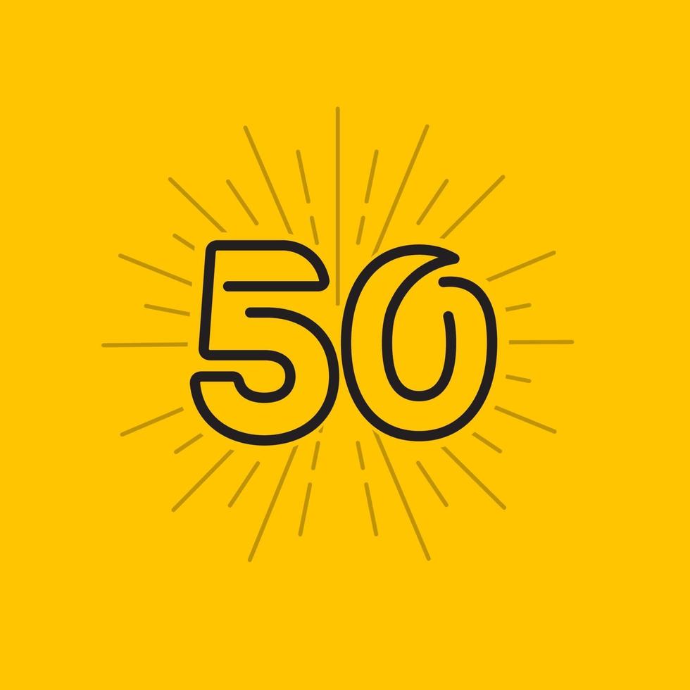 50 Years Anniversary Celebration Vector Template Design Illustration