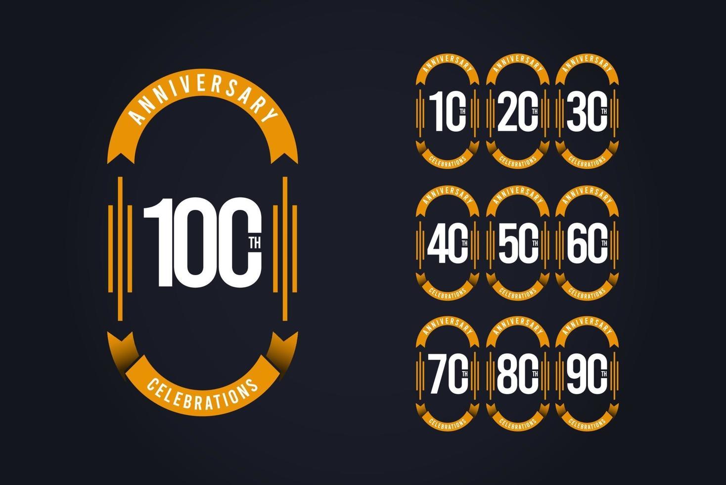 100 Th Anniversary Celebration Logo Vector Template Design Illustration