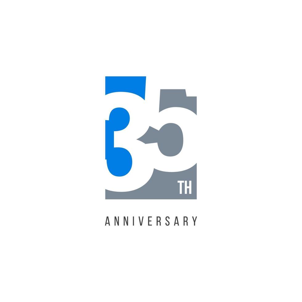 35 Th Anniversary Celebration Logo Vector Template Design Illustration